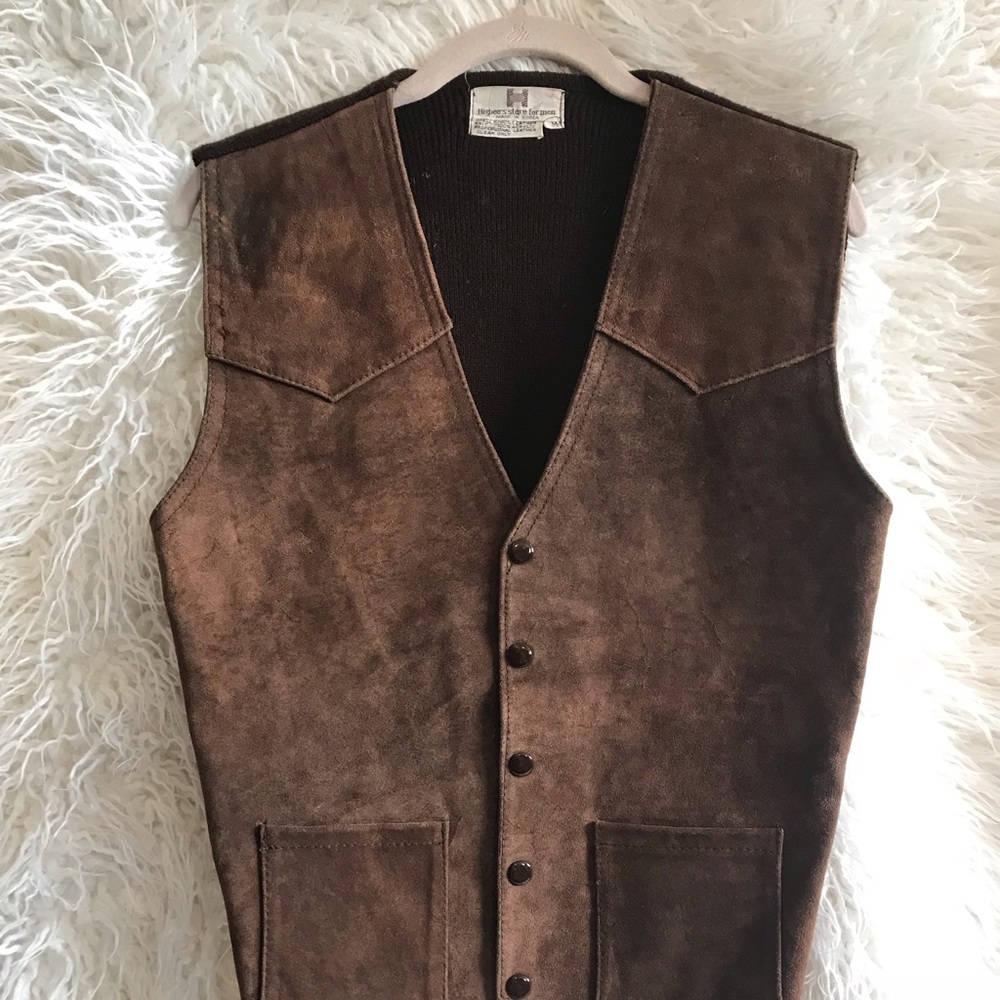 Men leather vest
